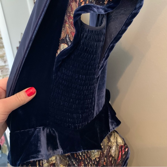 Rebecca Taylor | Glistening Rose Velvet Ruffle Dress | SOLD OUT - Picture 11 of 16